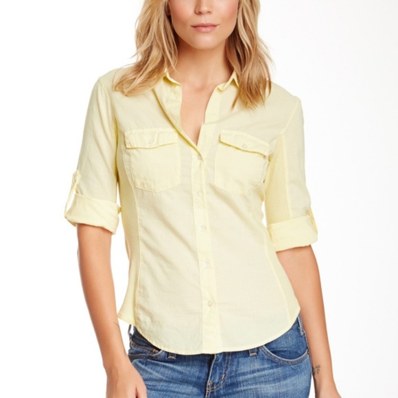 James Perse Tops - James Perse Contrast Panel Shirt | JP/3 = Medium